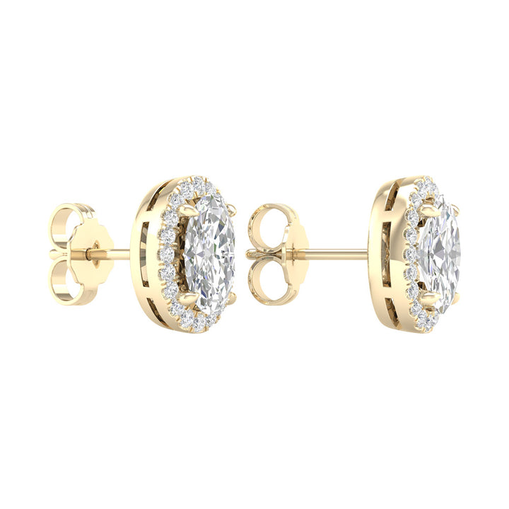14K Yellow Gold 2.25ct Lab Grown Diamond Stud Earrings