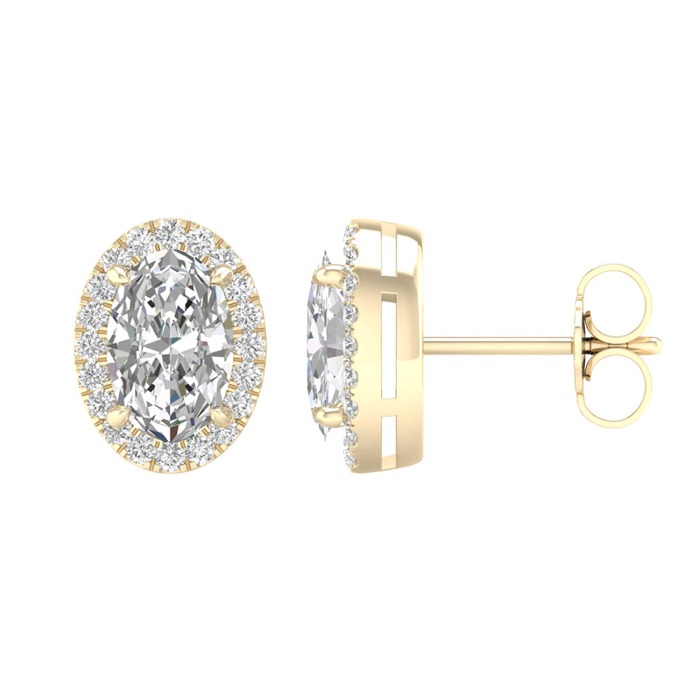 14K Yellow Gold 2.25ct Lab Grown Diamond Stud Earrings