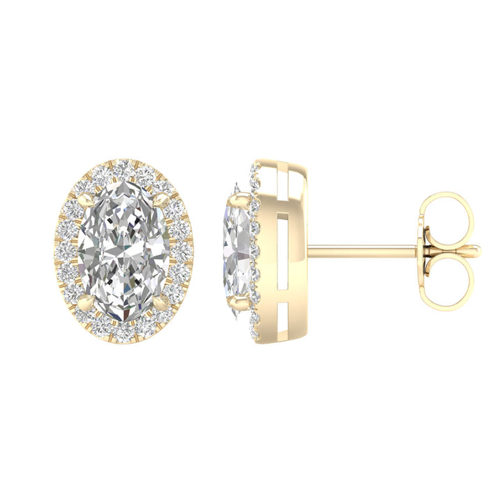 14K Yellow Gold 2.25ct Lab Grown Diamond Stud Earrings