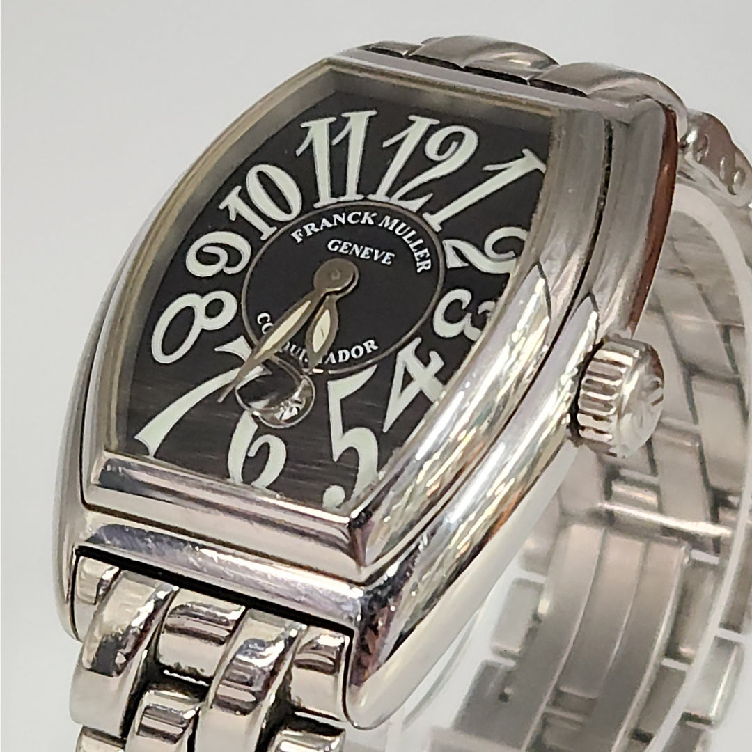 Vintage Franck Muller Conquistador Lady 8005 L O Automatic Stainless Steel Watch w/Box