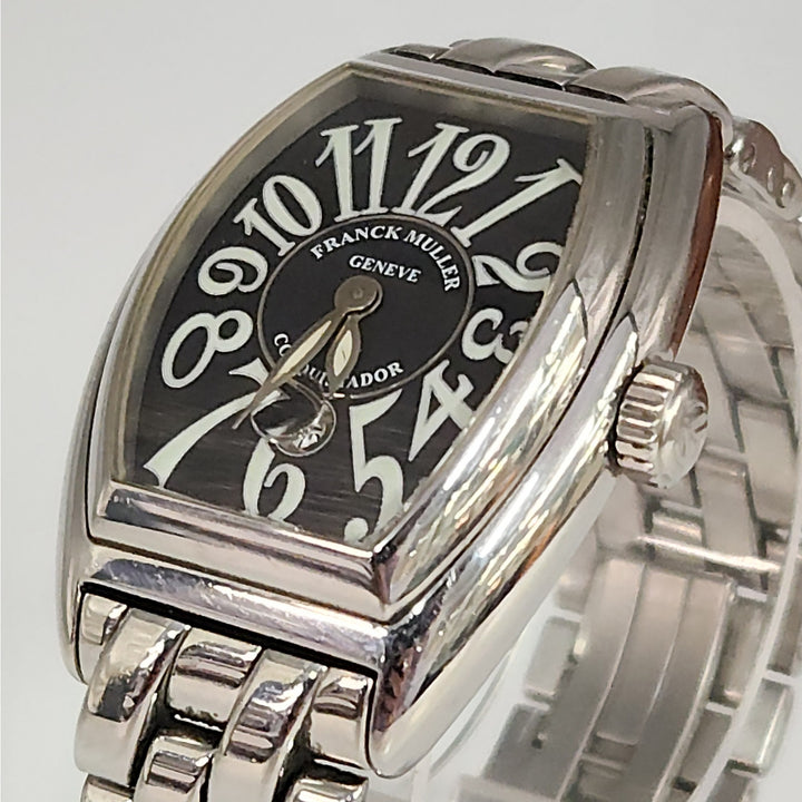 Vintage Franck Muller Conquistador Lady 8005 L O Automatic Stainless Steel Watch w/Box