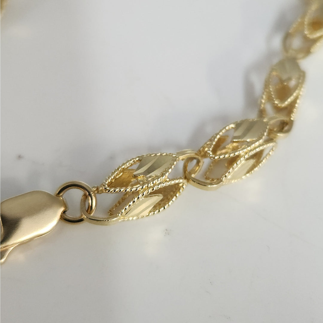 10k Yellow Gold Fancy Turkish Diamond Cut Vintage Chain Necklace 28"