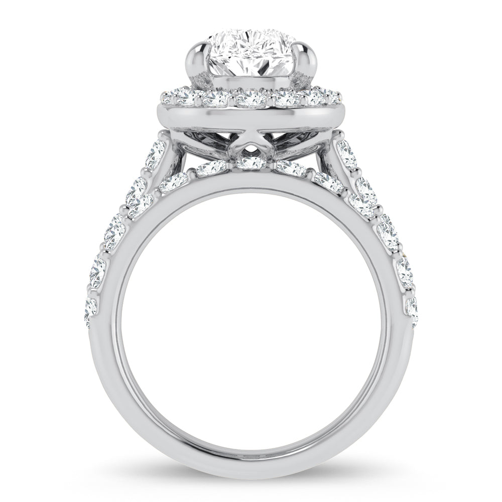 14k White Gold 5CT Certified Lab Diamond Bridal Ring Set