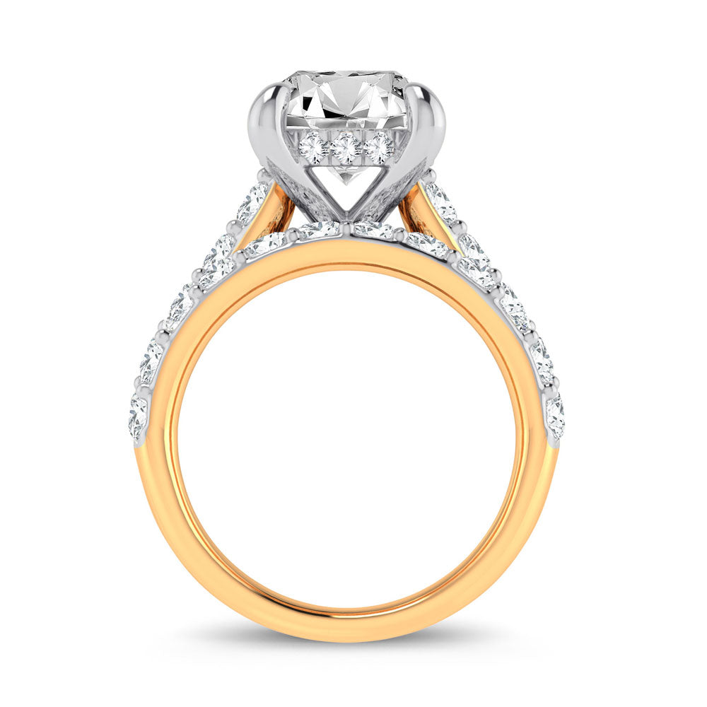 14K Yellow Gold 5CT Certified Lab Diamond Bridal Ring