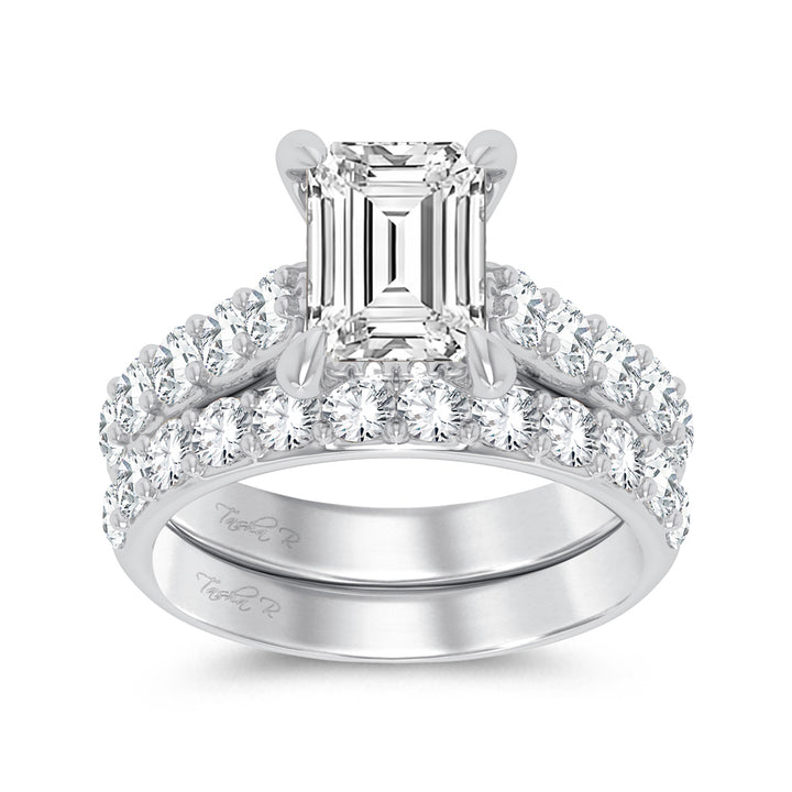 14k White Gold 5CT Certified Lab Diamond Bridal Ring
