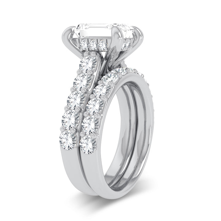 14k White Gold 5CT Certified Lab Diamond Bridal Ring