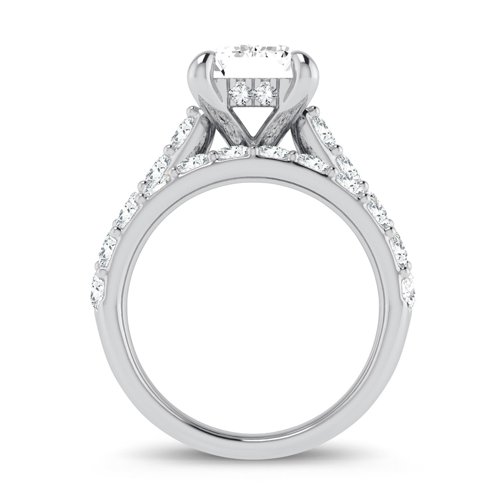 14k White Gold 5CT Certified Lab Diamond Bridal Ring