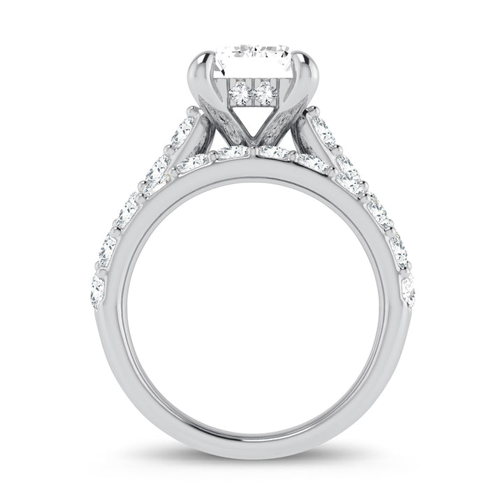 14k White Gold 5CT Certified Lab Diamond Bridal Ring