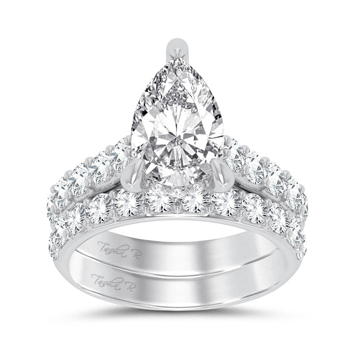 14K White Gold 5CT Certified Lab Diamond Bridal Ring Set