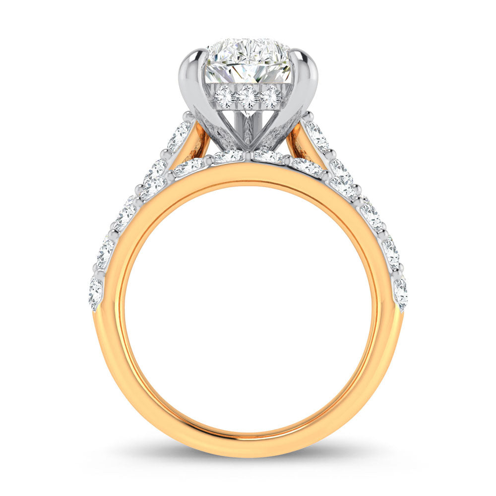 Certified 5CT Lab Diamond Engagement Ring in 14K Gold