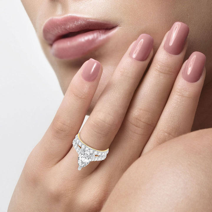 Certified 5CT Lab Diamond Engagement Ring in 14K Gold