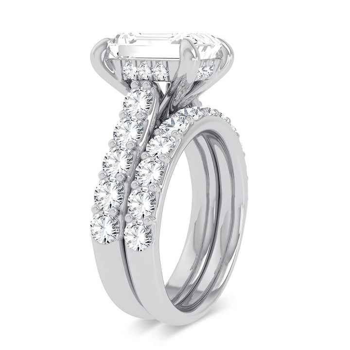 14K White Gold 5CT Lab Diamond Bridal Ring Sensation