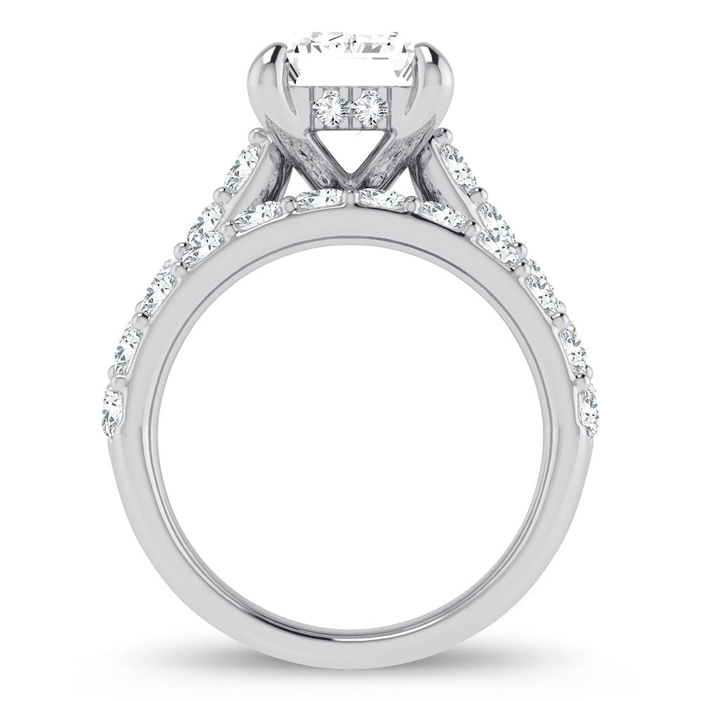 14K White Gold 5CT Lab Diamond Bridal Ring Sensation