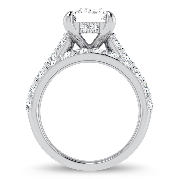 14K White Gold 5CT Lab Diamond Bridal Ring Sensation