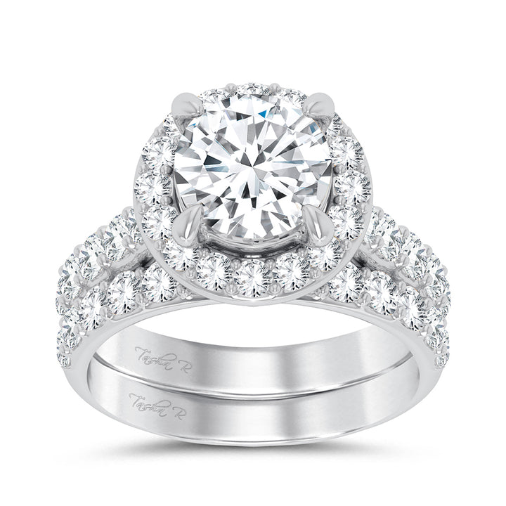 14k White Gold 5CT Certified Lab Diamond Bridal Ring