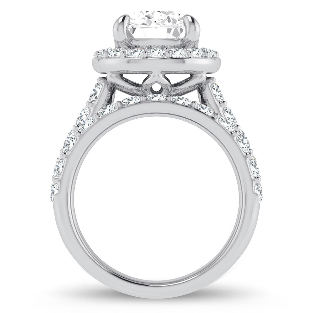 14k White Gold 5CT Certified Lab Diamond Bridal Ring