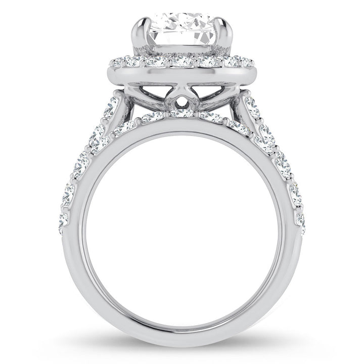 14k White Gold 5CT Certified Lab Diamond Bridal Ring