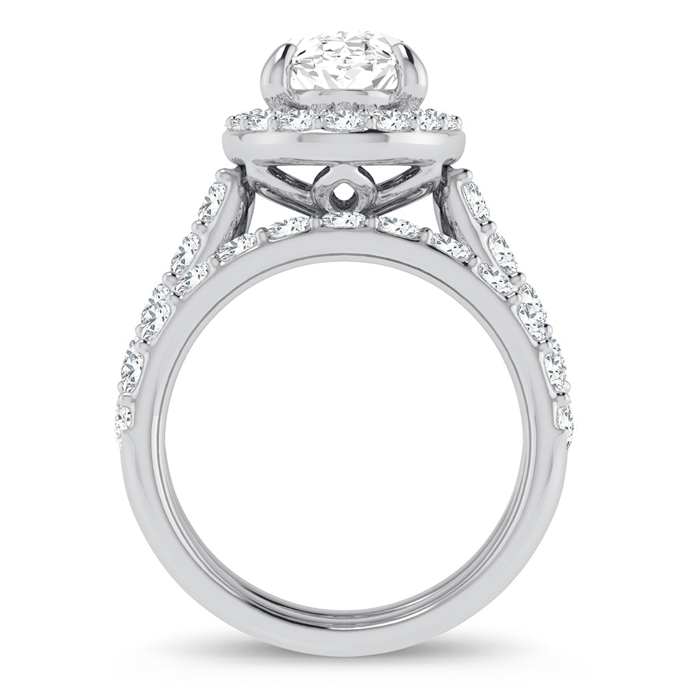 14k White Gold 5CT Certified Lab Diamond Bridal Ring Set