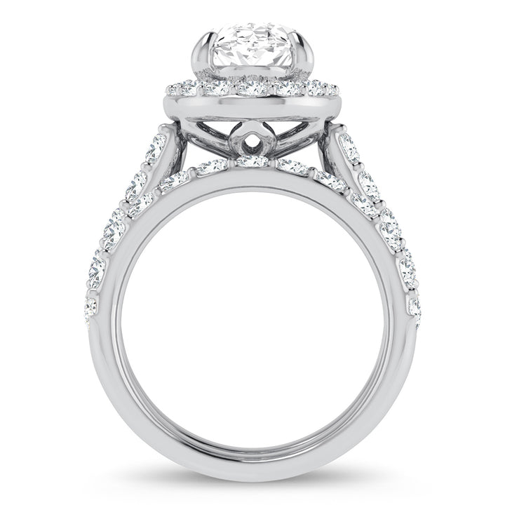 14k White Gold 5CT Certified Lab Diamond Bridal Ring Set