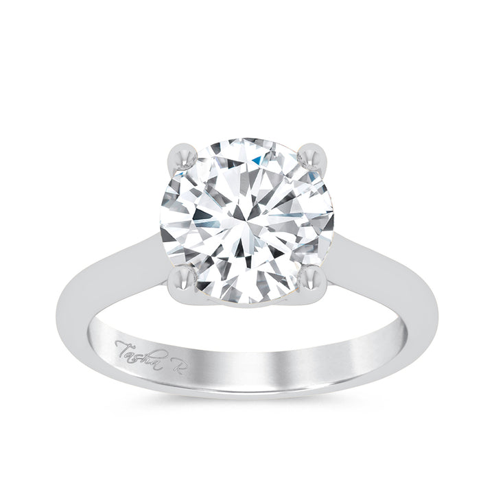 Brilliant 14K White Gold 3CT Lab Diamond Engagement Ring