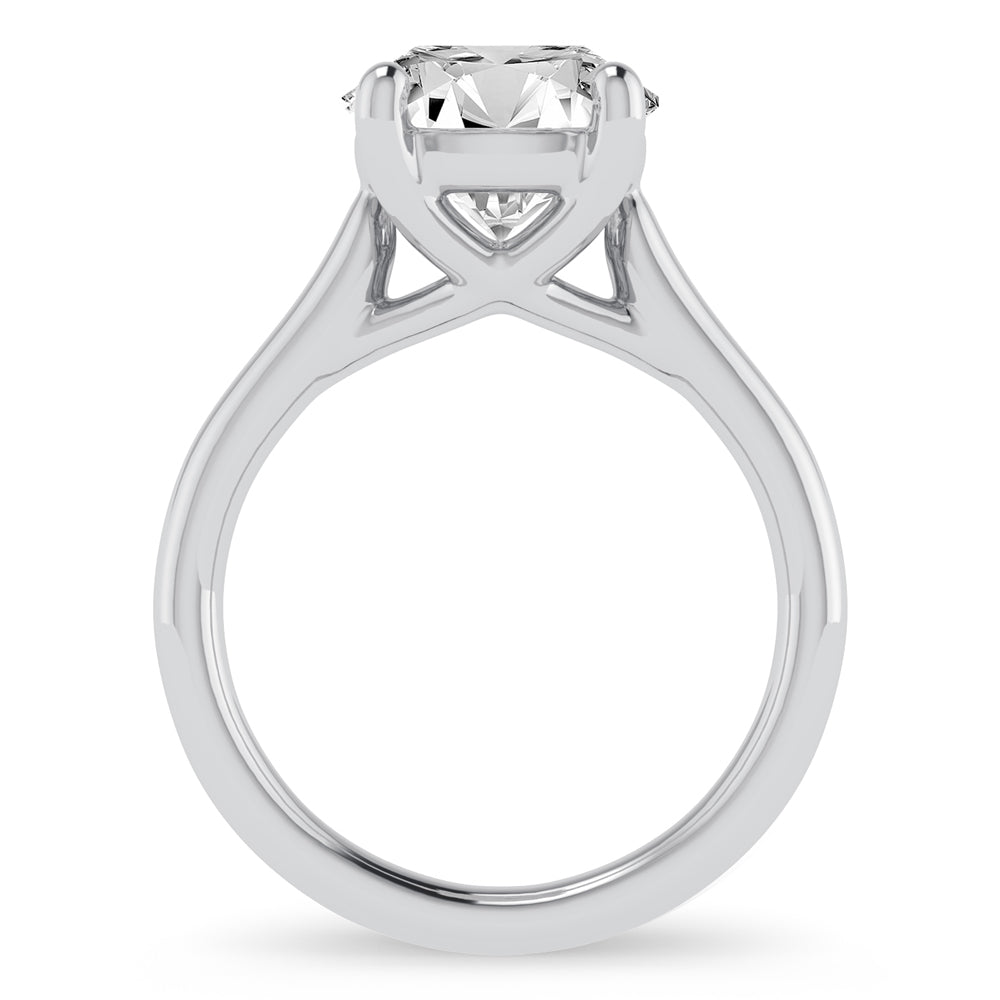 Brilliant 14K White Gold 3CT Lab Diamond Engagement Ring