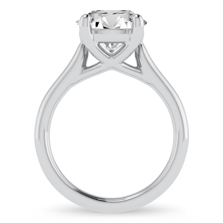 Brilliant 14K White Gold 3CT Lab Diamond Engagement Ring