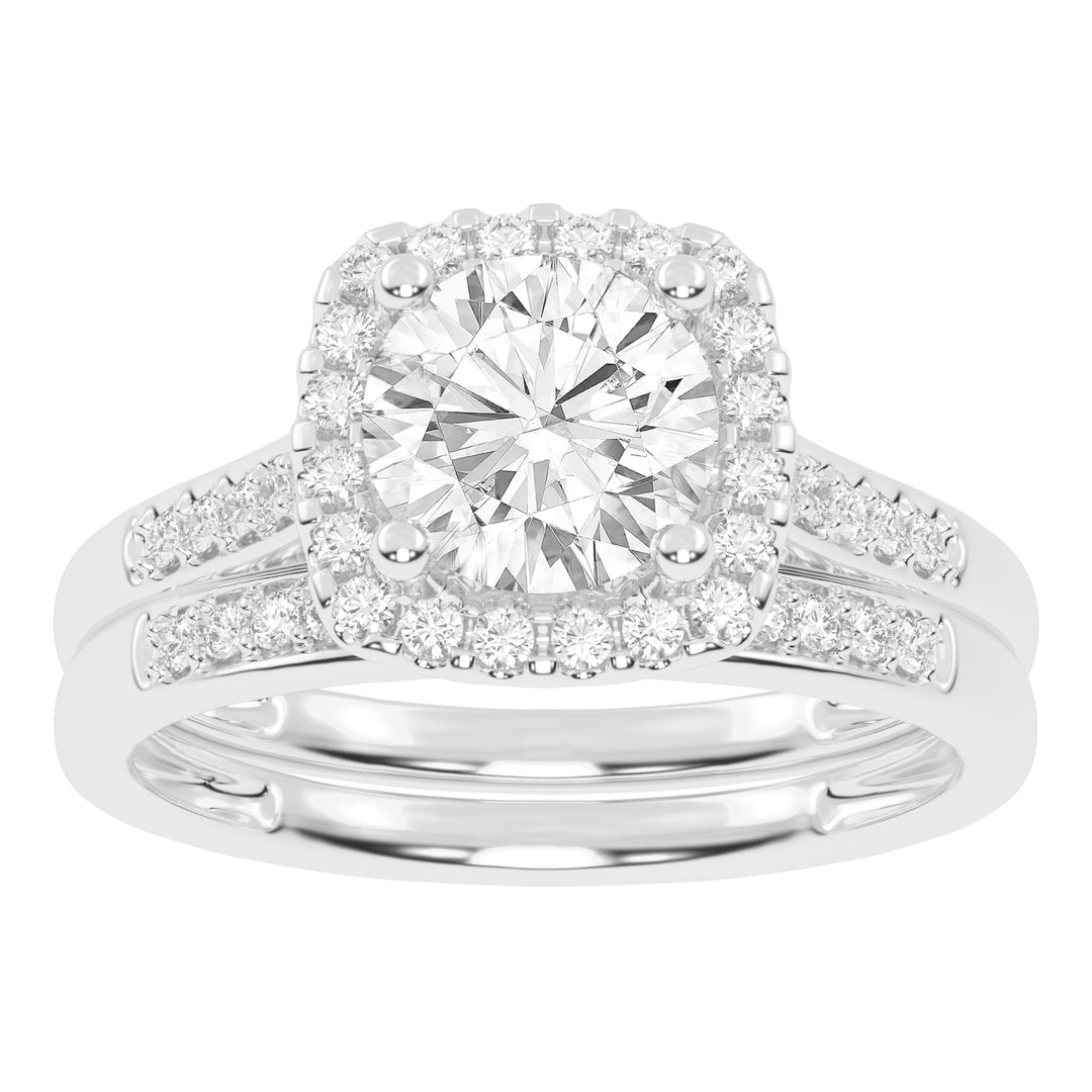 10k White Gold 1.25CT Lab Grown Diamond Bridal Brilliance Set