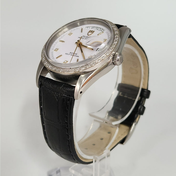 Vintage Tudor Prince Date+Day Ref.94613 Automatic Diamond Dial & Bezel Watch