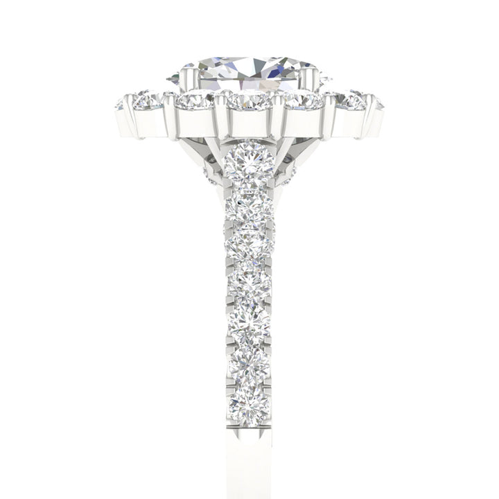 Brilliant 14K White Gold 2CT Lab Grown Diamond Ring