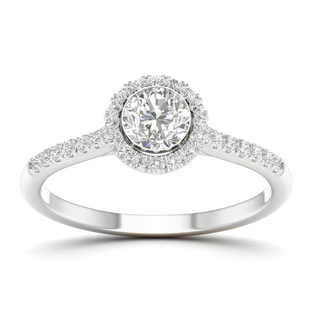 Brilliant 14k White Gold Lab Grown Diamond Engagement Ring (0.75CT)