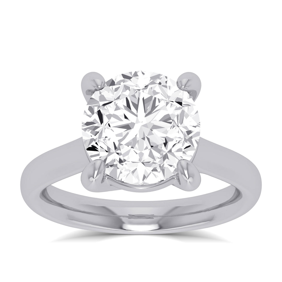 Timeless 14k White Gold 5CT Lab Grown Diamond Engagement Ring