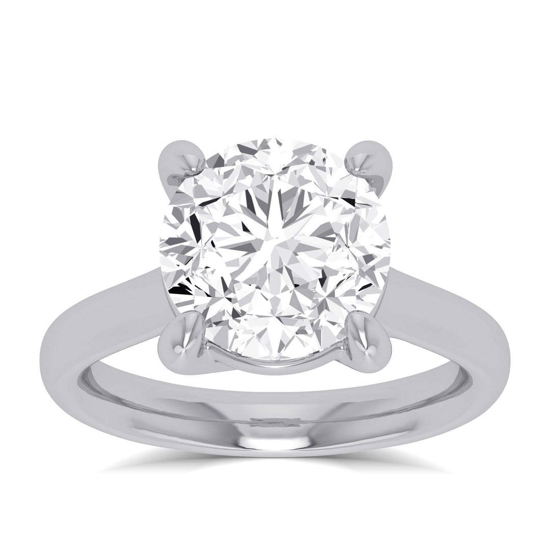 Brilliant 14K White Gold 5CT Lab Diamond Engagement Ring