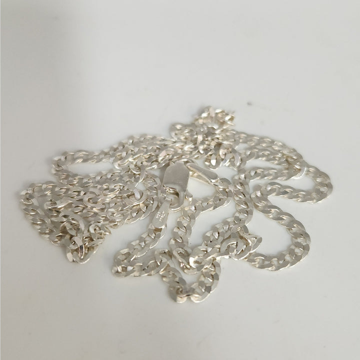 925 Sterling Silver 18"  Cuban chain necklace