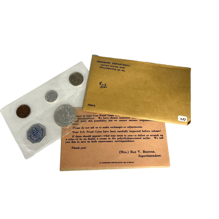 1960 PROOF SET * ORIGINAL * 5 Coin U.S. Mint Flat Pack Proof Set
