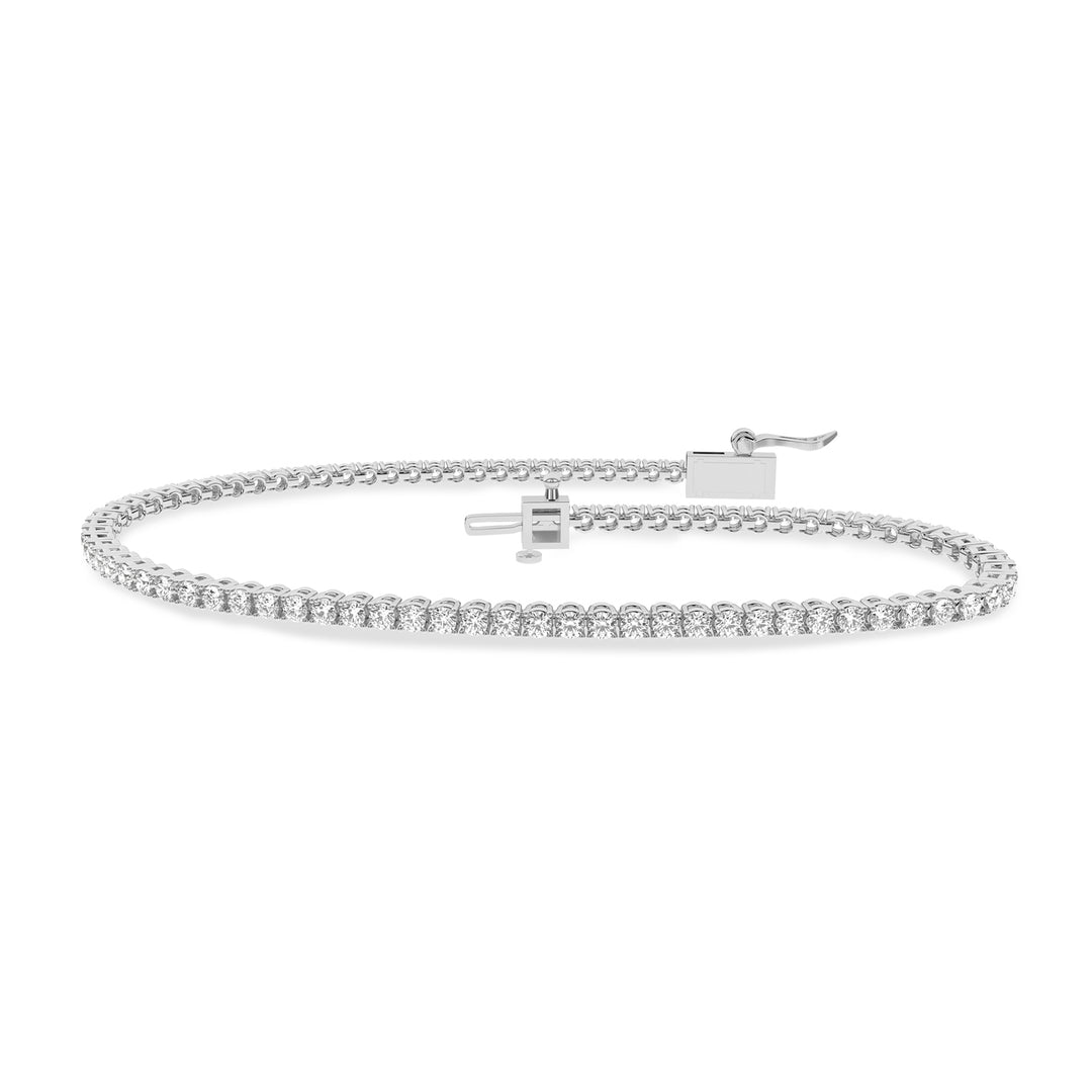 Luminous 14k White Gold 2CT Lab Diamond Womens Bracelet