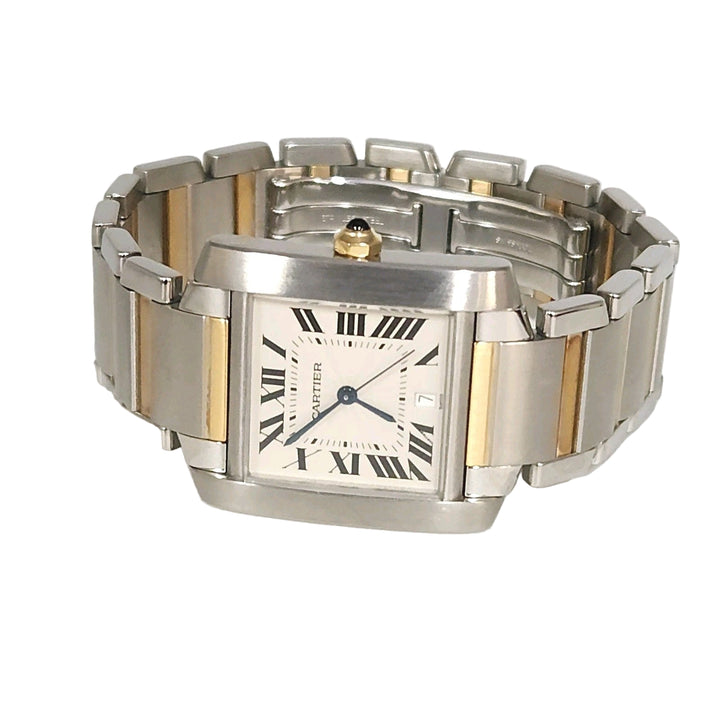 28MM Cartier Tank Francaise 2302 18k Two Tone Unisex Automatic Watch