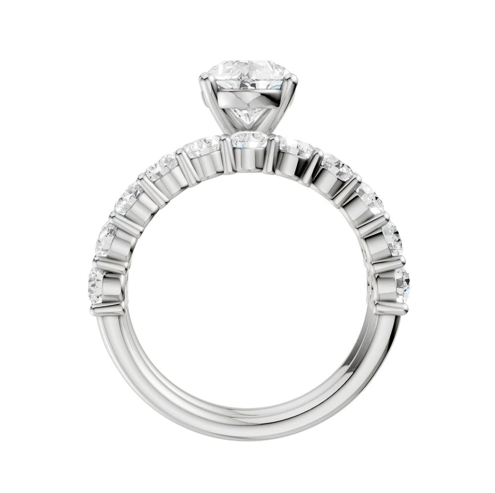 14k White Gold 4CT Lab Diamond Bridal Brilliance Set