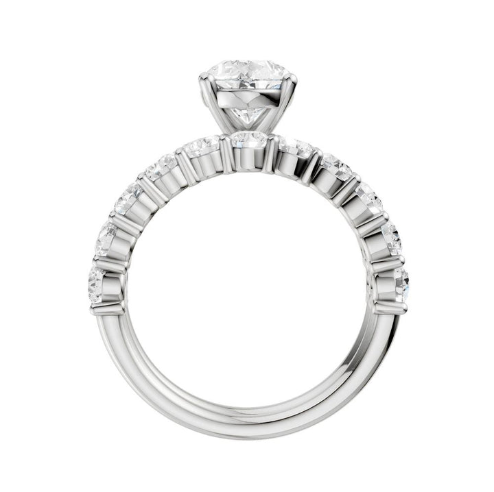 14k White Gold 4CT Lab Diamond Bridal Brilliance Set