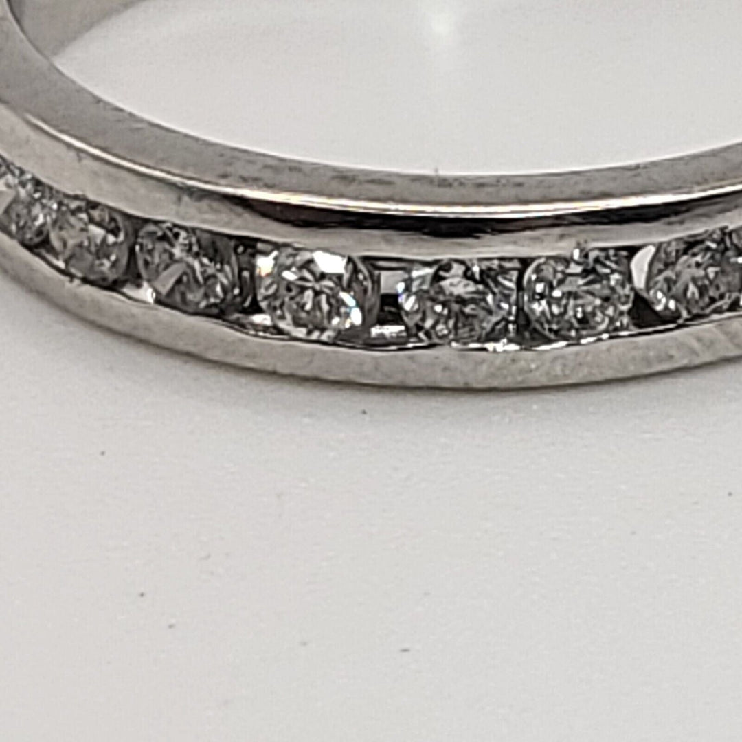 Platinum Channel Set Diamond Band Ring 5.3g, Sz 6.25