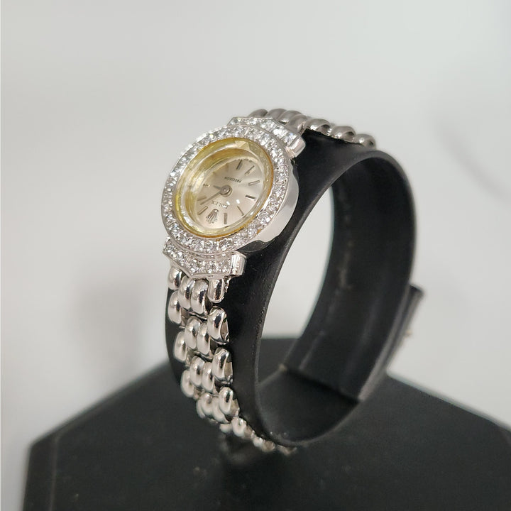 Vintage Rolex Precision 2604-9 18K White Gold Diamond Ladies Watch- Serviced