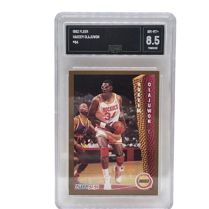 1992 Fleer Hakeem Olajuwon #84 Houston Rockets GMA 8.5 NM-MT+ Basketball Card