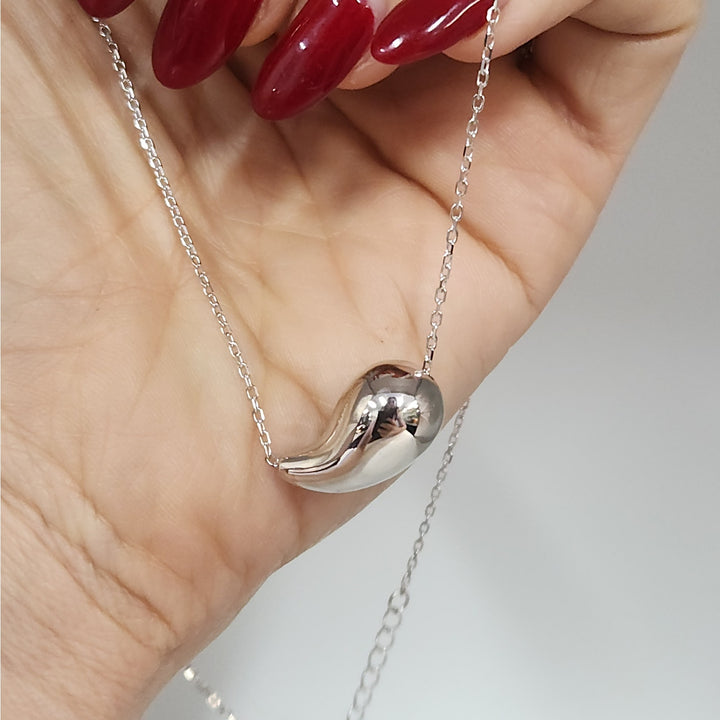 925 Sterling Silver Teardrop Pendant Necklace