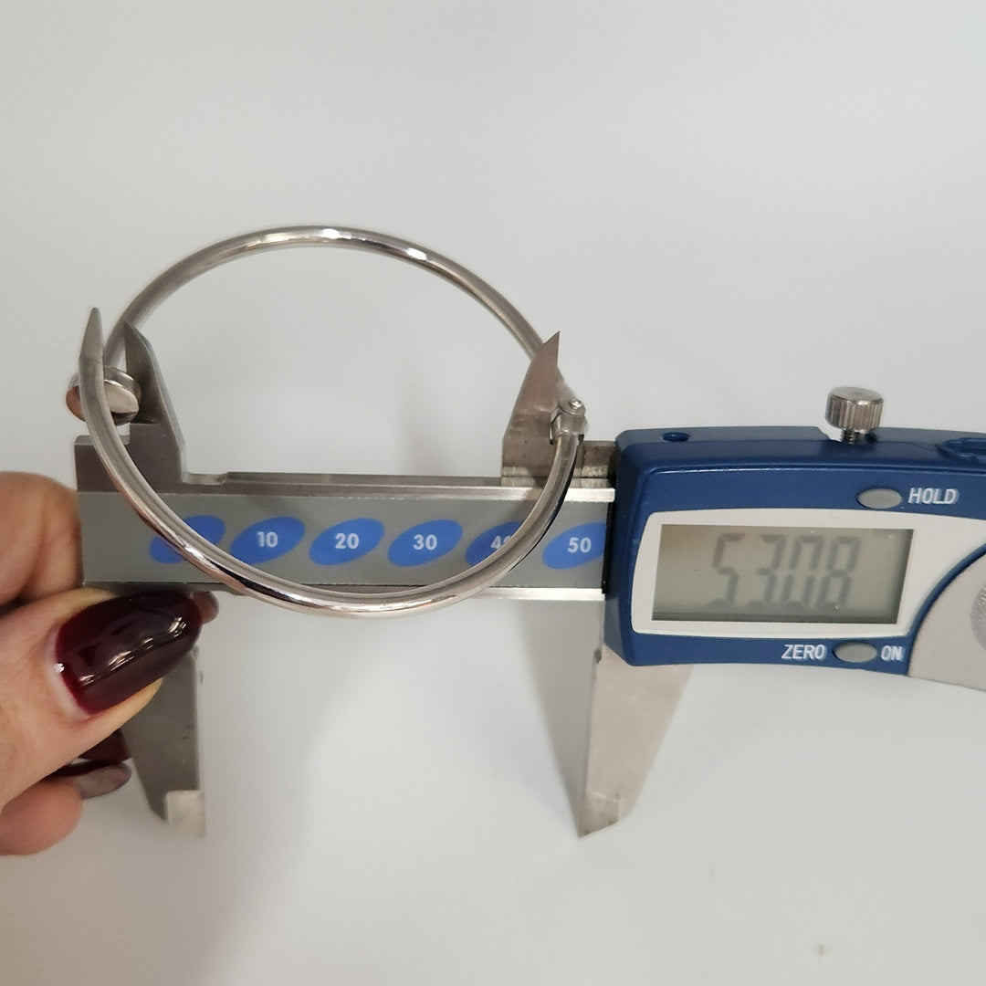 Fashion 925 Sterling Silver Nail Style Bangle Bracelet Modern Design