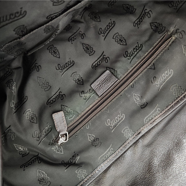 Gucci Brown Guccissima Leather Messenger Bag/Crossbody bag Embossed GG Monogram