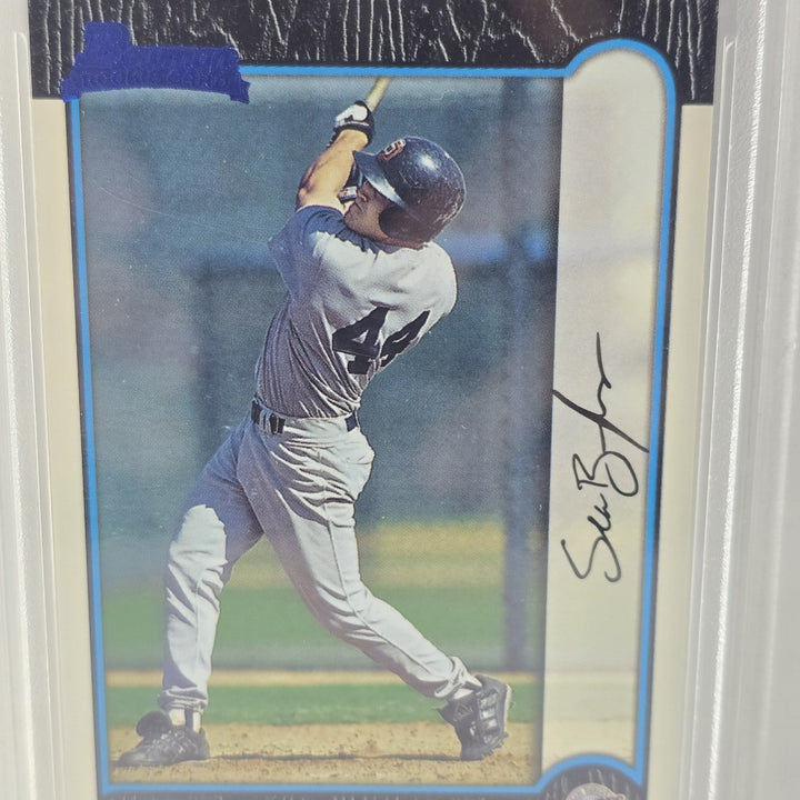 1999 Bowman Sean Burroughs #345 PSA Mint 9 San Diego Padres TOPPS Autograph B2