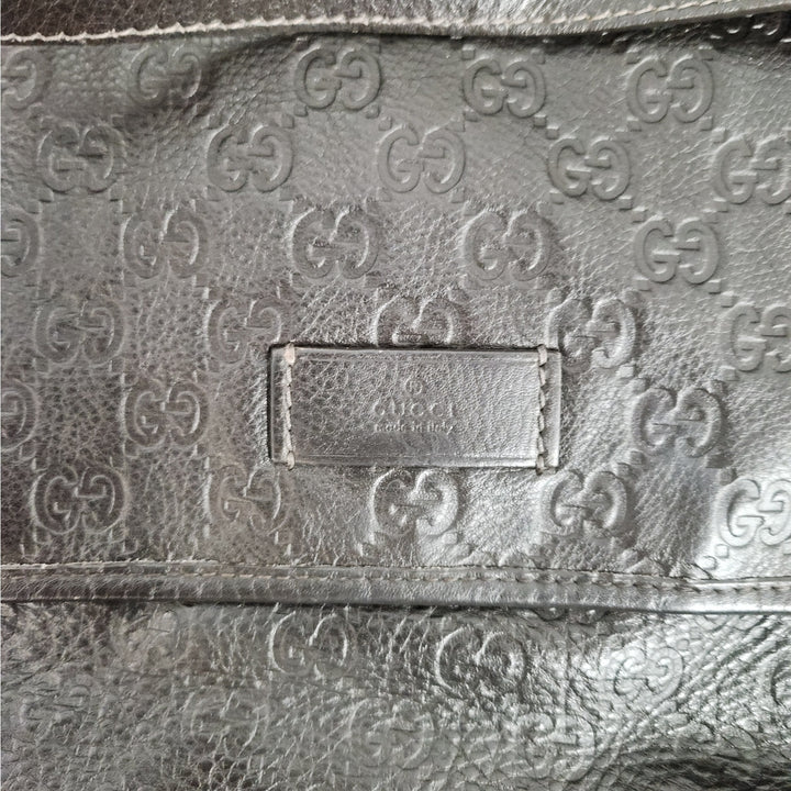 Gucci Brown Guccissima Leather Messenger Bag/Crossbody bag Embossed GG Monogram