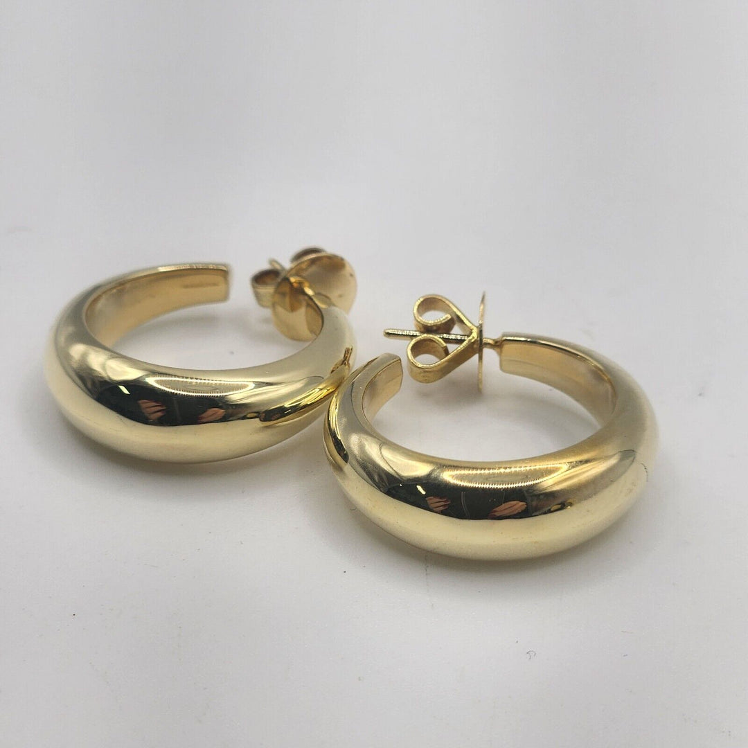 14k Yellow Gold Fashion Hoop Earrings