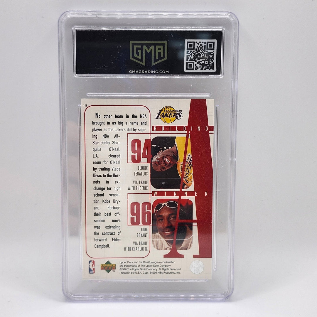 1996 Upper Deck #148 Kobe Bryant Shaquille O'Neal Rookie GMA 8.5 NM-MT+ Lakers
