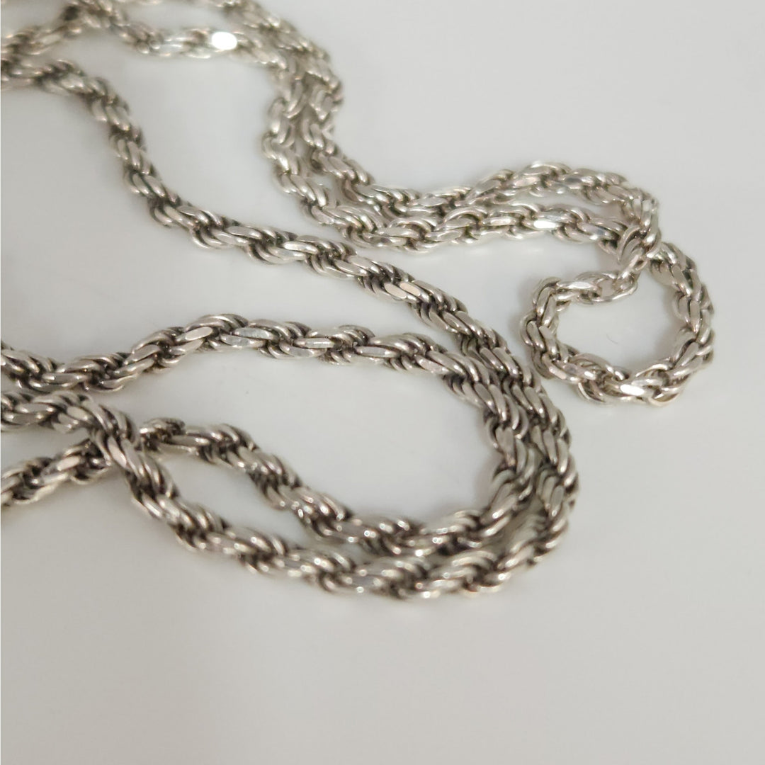 925 Sterling silver Rope Chain Necklace 20 "