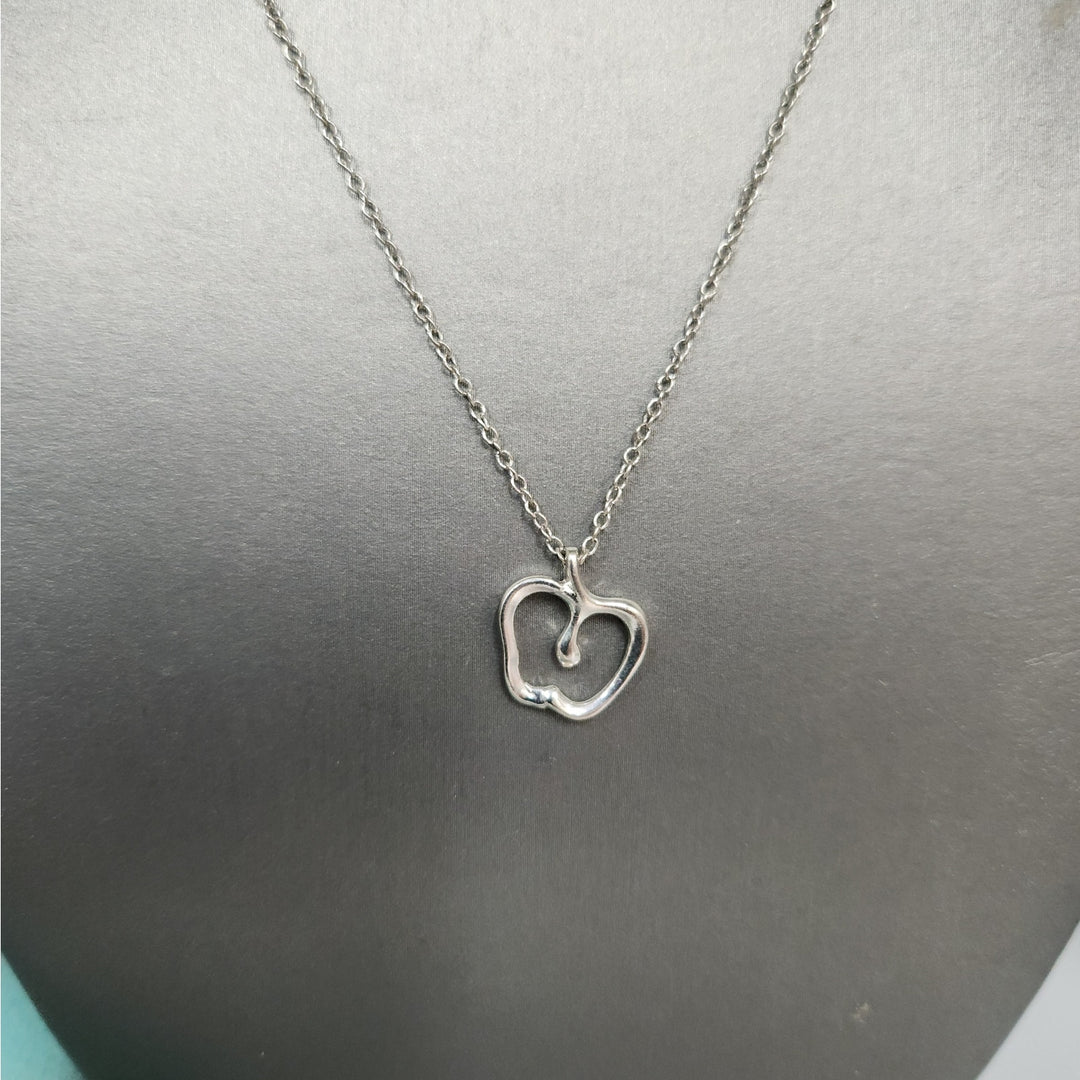 Tiffany & Co. Elsa Peretti Apple Necklace Sterling Silver 925 Pendant Box Pouch